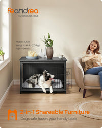 Feandrea 27.2" Dog Crate Furniture - Ink Black / 38.6"L x 25.6"W x 26.8"H - image 2