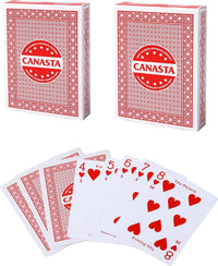 GSE canasta cards, 6-deck blue set with printed point values - view 3