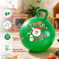 ZOOJOY Hopper Ball, Hopping Toys for Kids - Age:3-8(18''/45cm) / Green Christmas - image 4