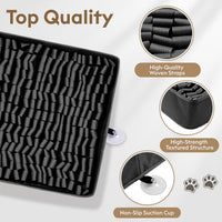 FunFurry Snuffle Mat for Dogs, Dog Puzzle Mat - Black / 17" X 15" - image 3