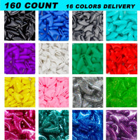 VICTHY 160pcs Cat Nail Caps Cat Claw Caps Cat Nail Covers - Extra Small - image 2