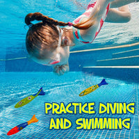 Haktoys Pool Diving Toy Set, Sinking Torpedoes for Kids & Adults - Multicolor Diving Torpedoes - image 2