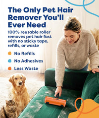 Triton Pet Hair Removal Tool w/Fur Trapping Compartment - Orange / Large - image 3