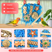 KATUMO Bird Toys, Grass Mat Foraging Climb Toy for Parakeet Cockatiel – Essentials for Birds - Blue - image 3