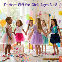 BigOtters 6 sets of girls bead necklaces and bracelets with heart, flower and star beads - view 2