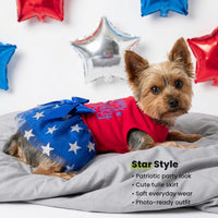 Fitwarm Birthday Girl Dog Tulle Dress - X-Small / Happy 4th Of July - image 4