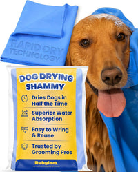 Shammy Dog Towel for Drying Dogs Large, Ultra Absorbent - 34" x 26"/1 Pack / Blue