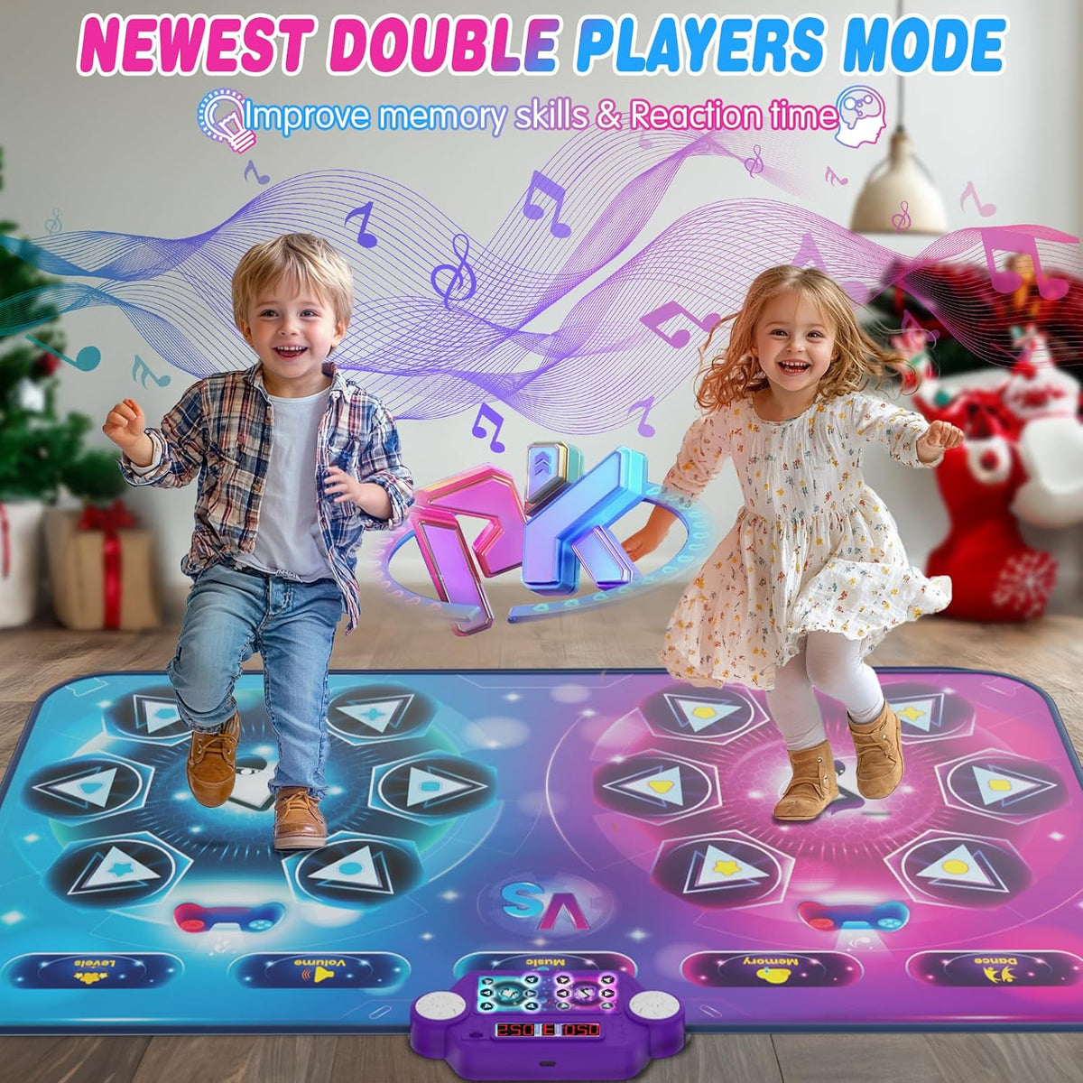 maysida Dance Mat Toy Gift for Kids ages 3-12 - Blue - image 3