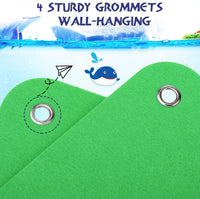 Yunsailing felt story boards for kids, 4 black flannel boards with grommets - view 7