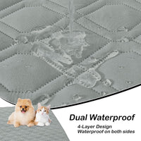 Waterproof Dog Bed Blanket - Grey+dark Grey / Geometric / 30x70 Inch - image 2