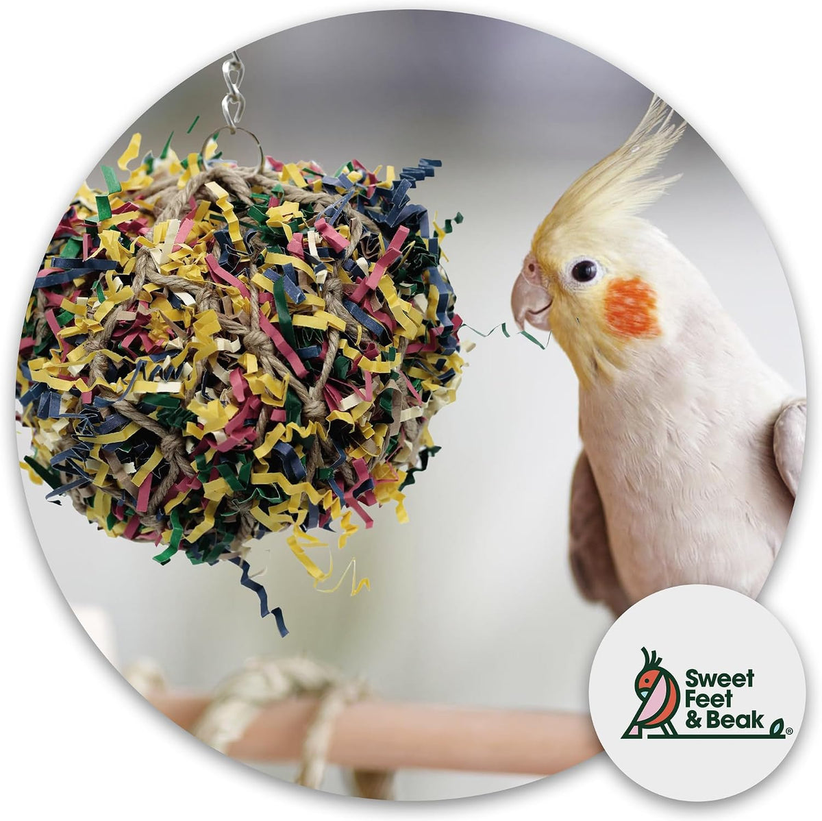 Sweet Feet and Beak Shredder Ball - 3 inch - image 2