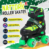 Kids Roller Skates for Boys - Star Green / X-Small(7C-9C) - image 2