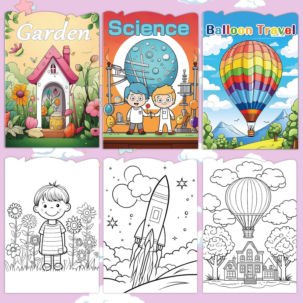 ADEVIAN 30-pack mini coloring books for kids with cartoon covers - view 4