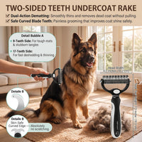5 PCS Pet Grooming Kit, Dog Brush & Dematting Rake for Long Hair – Essentials for Cats - Black 5pc - image 4