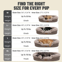 Miorun Fluffy Orthopedic Dog Beds Large Sized Dog - Sand / XL(48", UP to 110lbs) - image 3