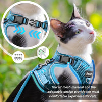 Cat Harness, Cat Harness and Leash for Walking - Blue / L(13-18lb) - image 2