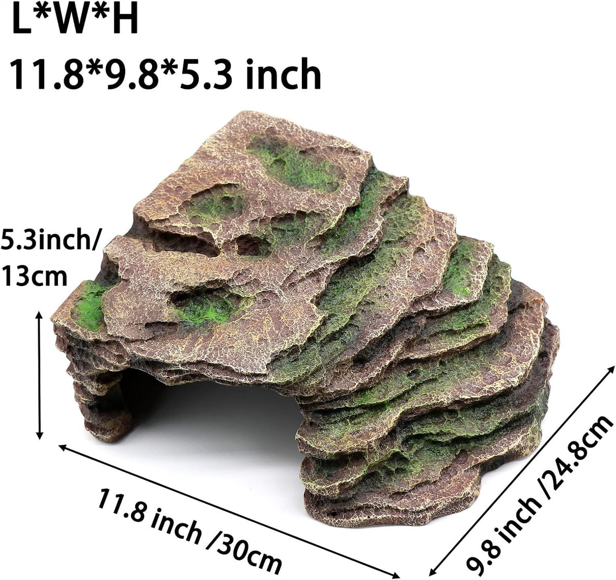 Gecko Hide Shale Scape Step Ledge - Large-11.8 * 9.8 * 5.3 - image 3
