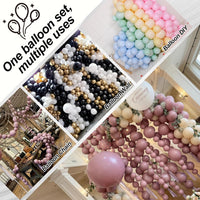 Pearl White Linking Balloons for Wedding Bride Shower Mermaid Party - Dusty Pink / 10 inch - image 3