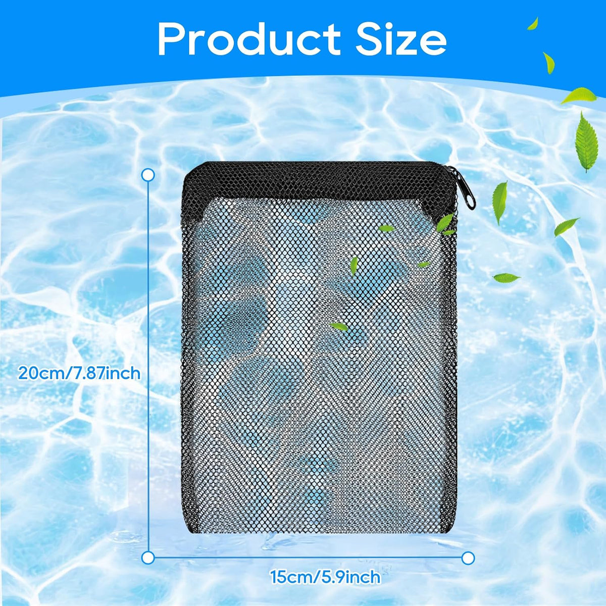 10pc Filter Media Bags for Aquarium - 7.8"x5.9" - 20pack / Black - image 2