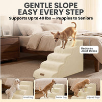 Miorun Dog Stairs for High Beds - Beige / 5.0 / Stairs 24.5"H - image 3