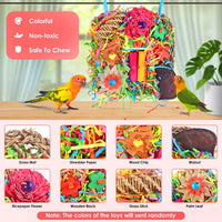 KATUMO Bird Toys, Grass Mat Foraging Climb Toy for Parakeet Cockatiel – Essentials for Birds - Rainbow - image 3