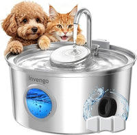 Invengo Cat Water Fountain Stainless Steel 108oz/3.2L Pet Fountain – Essentials for Cats