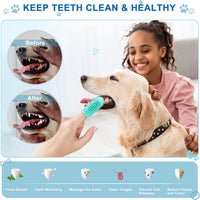 LDIIDII dog finger toothbrush 4-pack in colorful silicone - view 3