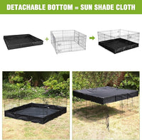 Bunny Playpen Indoor & Outdoor, Rabbit Playpen with Waterproof Liner, Extension Guinea Pig Cages for Small Animals (Playpen Only)