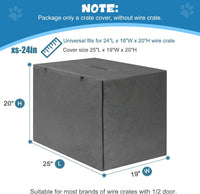 Deblue 36 inch Dog Crate Cover Fit for 36 inch Wire - – Essentials for Dogs - 24.0"L x 18.0"W x 20.0"H / Grey - image 2