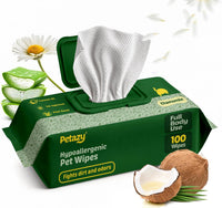 Pet Wipes for Dogs & Cats, Paws, Ears & Butt Cleaning - Chamomile / 100
