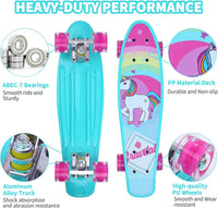 Skateboards, 22" Complete Skateboard - Blue Unicorn - image 3