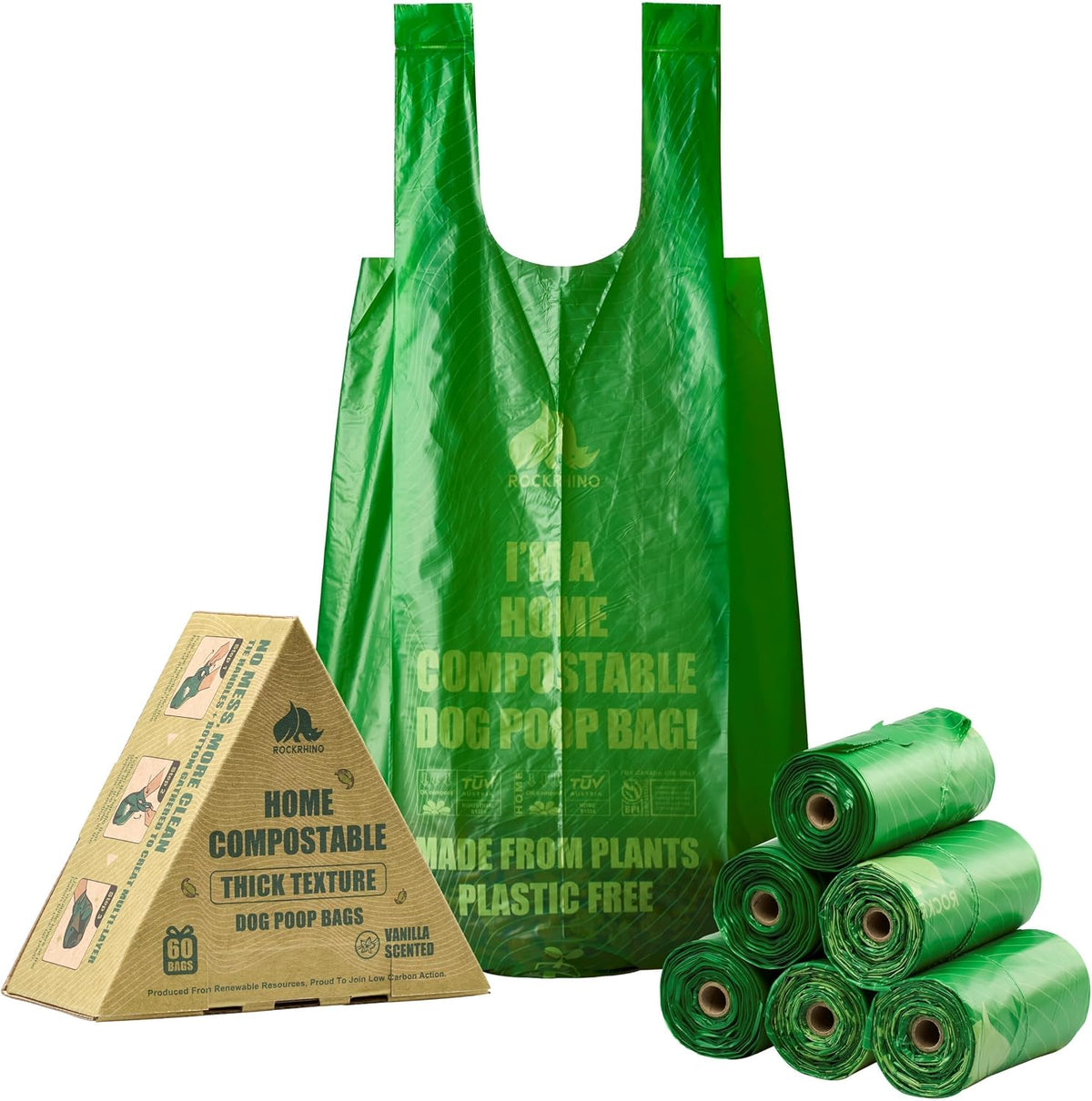 RockRhino XL Dog Poop Bags for Large & Extra Large Dogs - 1 Count (Pack of 60)