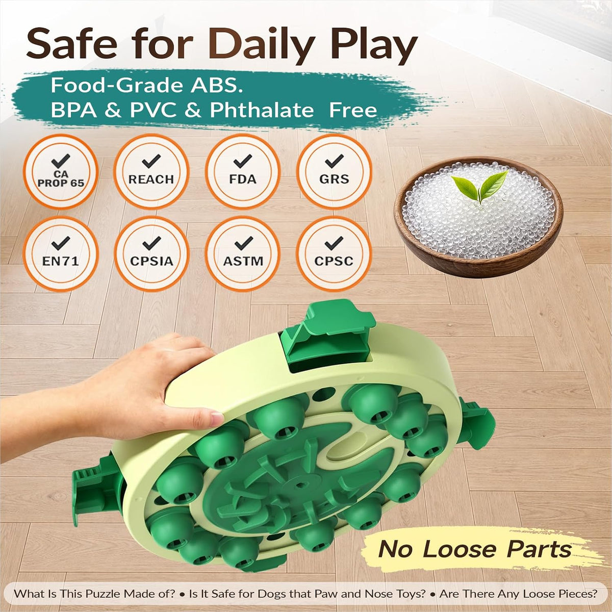 Large 3-Level Dog Puzzle Toy - Green - image 3