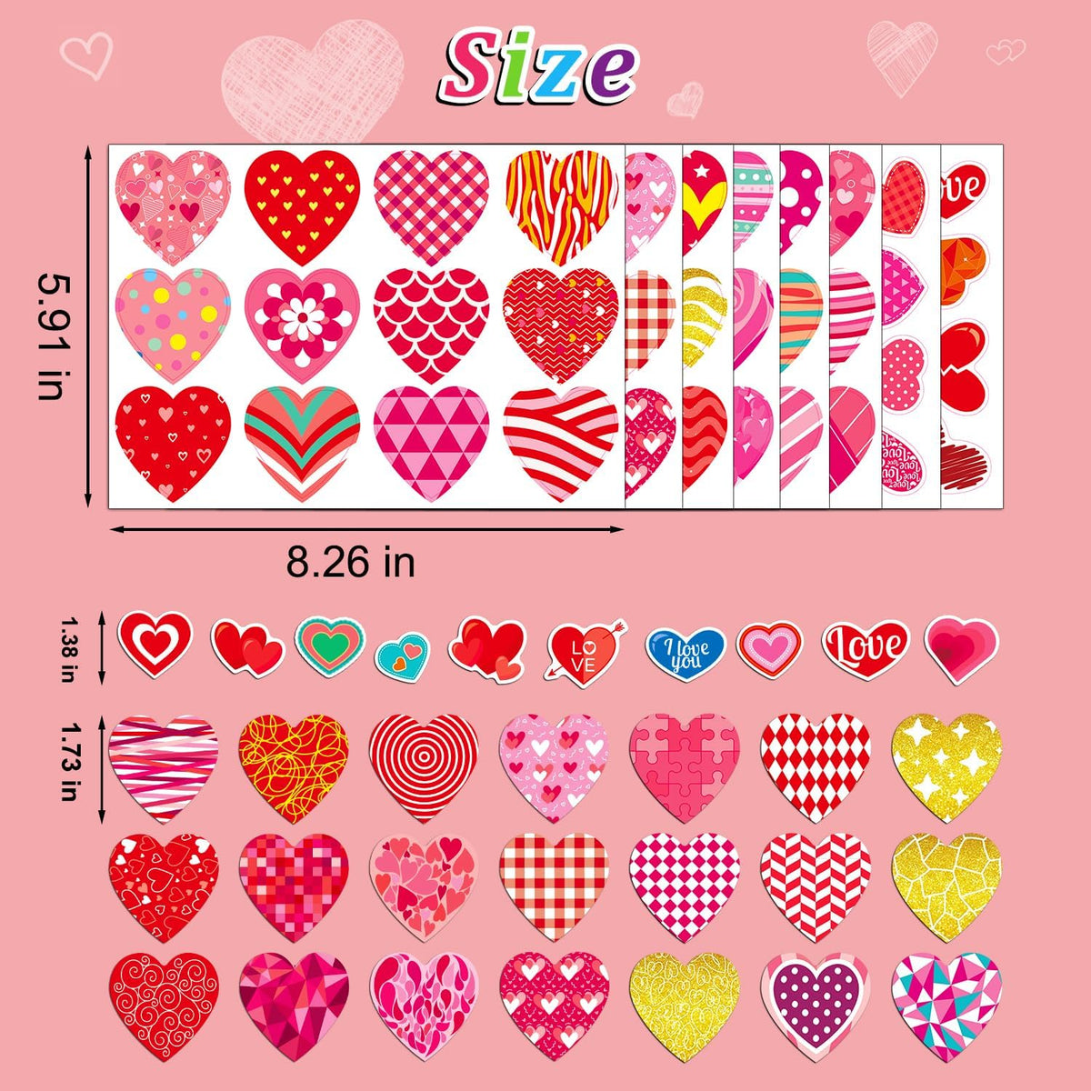 Halloween Stickers for Kids, 24 DIY Face Sheets - Valentine - image 3