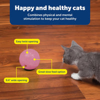 PetSafe Slimcat Feeder Ball Cat Toy - Pink / 1 Count (Pack of 6) - image 2