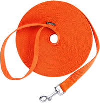 Dog/Puppy Obedience Recall Training Agility Lead, Great for Play - Orange / 20 Feet