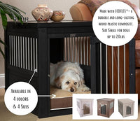 New Age Pet ECOFLEX Dog Crate End Table - Furniture-Style Pet Crate for Crate Trained Dogs - Stainless Steel Tubing & a Latched Closure - 10 Year Manufacturer's Warranty, Medium