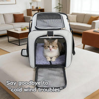 YUNIQUE Soft-Sided Cat & Dog Carrier for Pets Up to 15 Lbs - lightgrey - image 4