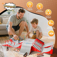 RNGODO 14-in-1 fingerboard skatepark set with ramps, rails, 8 finger skateboards and finger bike - view 15