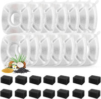 24 Pcs Cat Fountain Replacement Filters 12 Pack Cat Water Fountain - 14 Filters & 14 Sponges