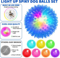 36 Pcs 2.5 in Squeaky Dog Toy Balls Spiky Dog Balls Chew Toy - 2.5in / LED – 24 Pcs - image 3
