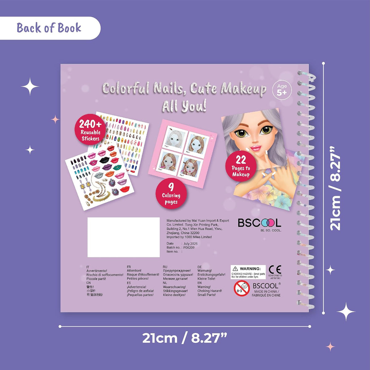 BSCOOL Nail Art Book for kids Stickers and Design Guides. - 1 PCS - Nails and Make Up - image 2