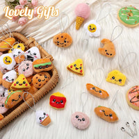 Libima 150 Pcs Mini Stuffed Animals Keychain, Plush Toys - 60 / Dessert - image 3