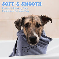 8 Pcs Dog Towels Pet Bath Drying Towels 55 x 28 Inches Large Absorbent Microfiber Quick Fast Drying Soft Beach for Lightweight Cat and Puppy Shower Essentials Cleaning Accessories(Multicolor)