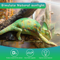 T5 UVB Reptile Light 24W 10.0, UVA UVB Light Bulb for Reptiles - 2 pack T5 Tube-39W 5.0 - image 2