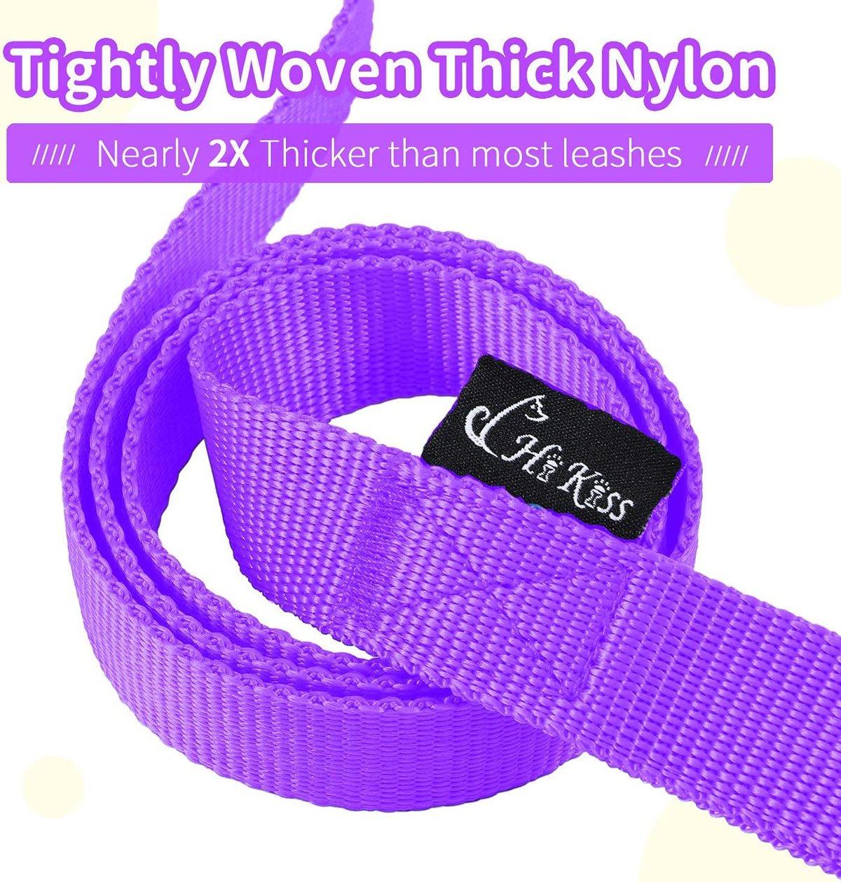 Hi Kiss Dog/Puppy Obedience Recall Training Agility Lead - 100 Feet / T8:Large Dog Thicken purple - image 2
