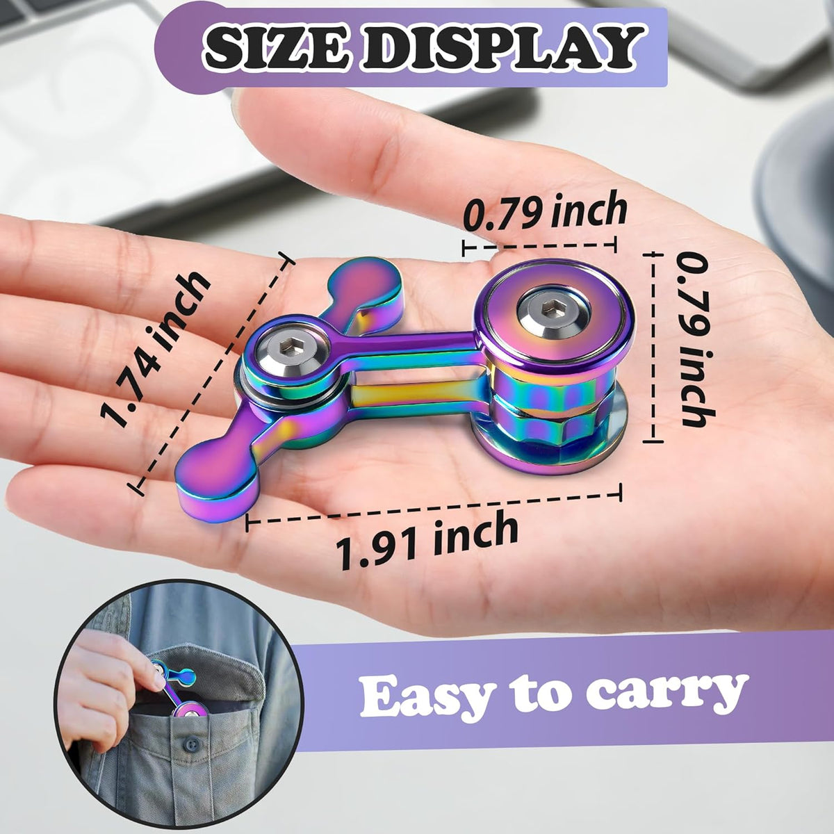 Fidget Spinner Toys for Adults Teen Boy - Green - image 2