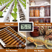 Reptile Thermometer and Humidity Gauge - 4PCS Rectangular - image 4