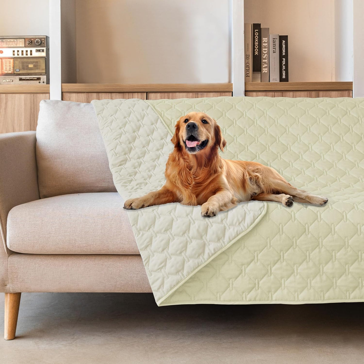 Waterproof Blanket, Couch Covers for Dogs, Reversible Protector – Essentials for Dogs - 82x102 Inch (Pack of 1) / Dark Cream/Light Cream