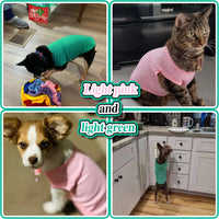 2 Pack Solid Color Dog Shirts, Lightweight, Quick Dry - Pink,Teal / XL (20'' Chest) - image 4